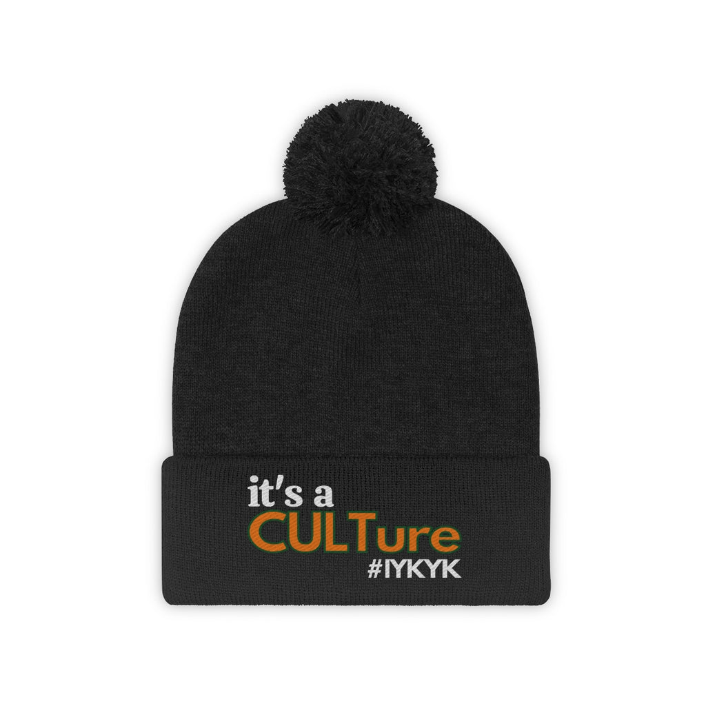 it's a CULTure Pom Pom Beanie