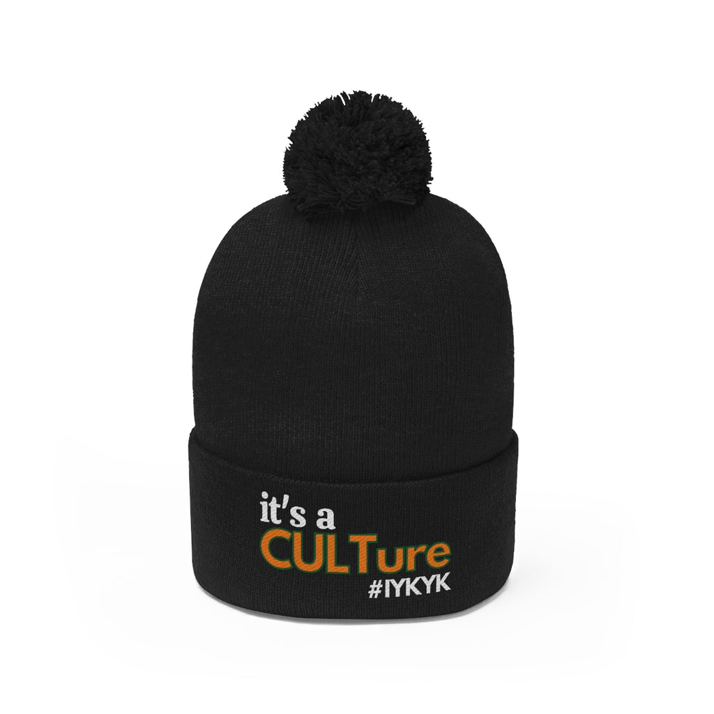 it's a CULTure Pom Pom Beanie